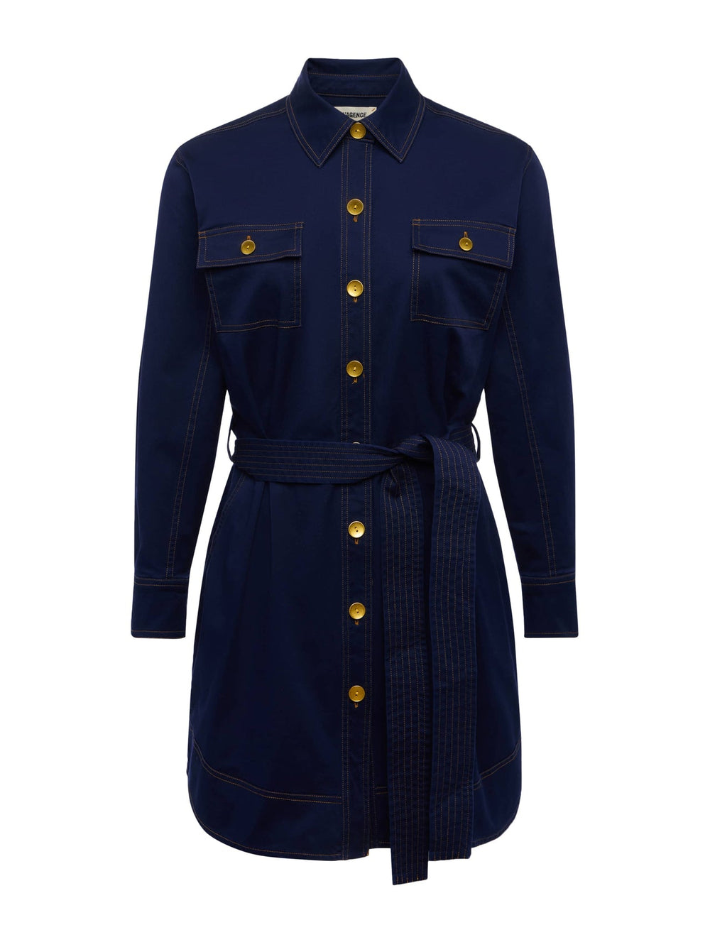Velma Shirt Dress in Navy