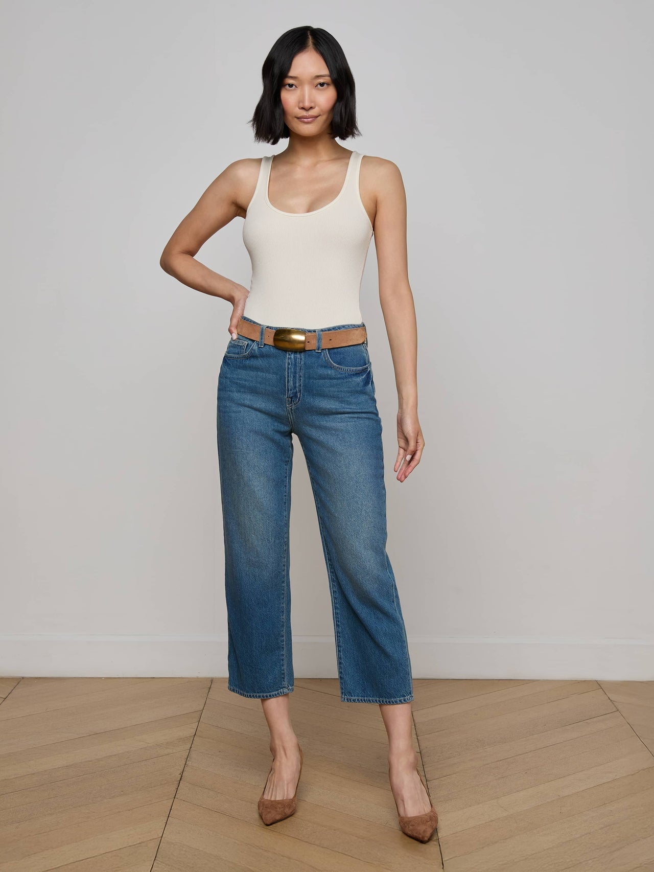 June Cropped Stovepipe Jean in Fresno
