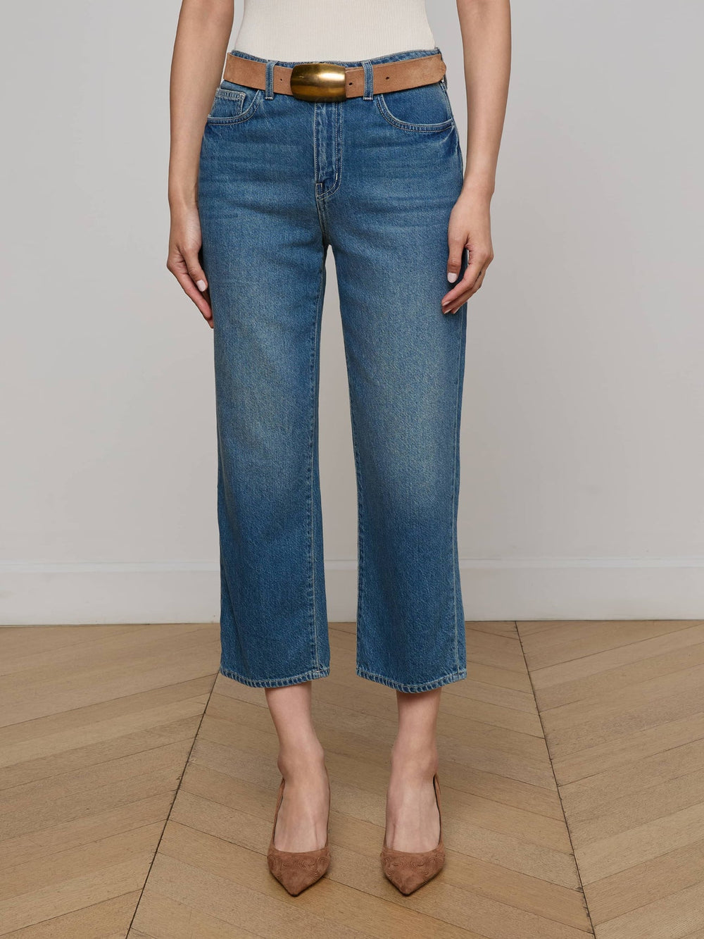June Cropped Stovepipe Jean in Fresno