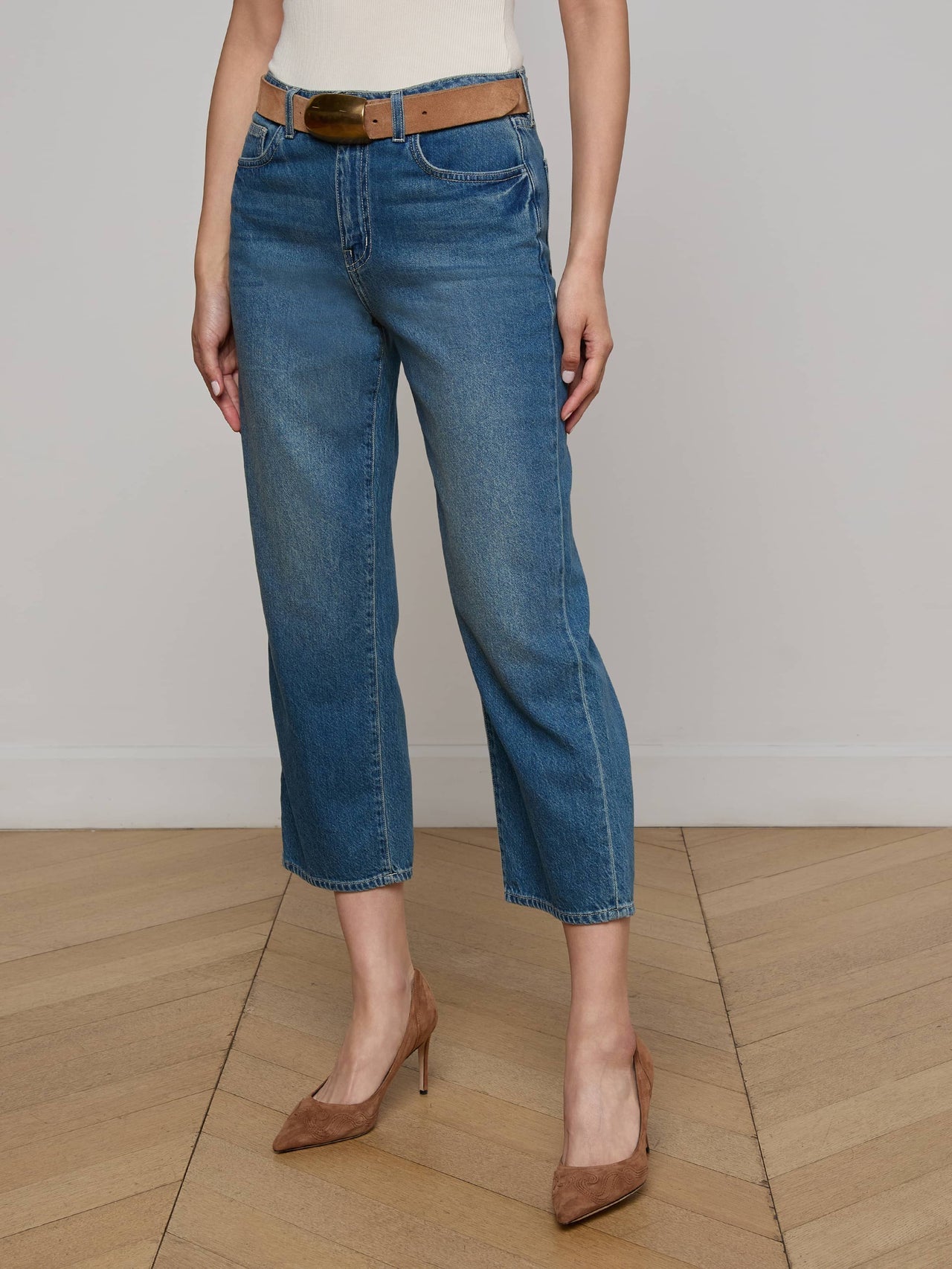 June Cropped Stovepipe Jean in Fresno