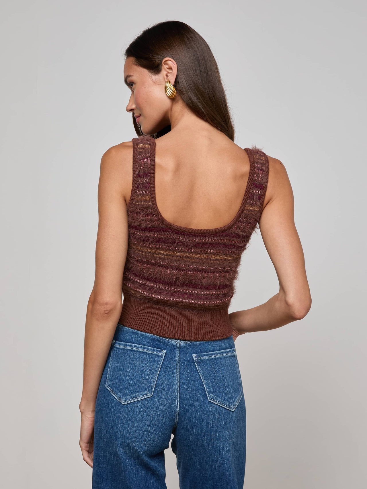 Galene Tank in Natural/Mauve Multi