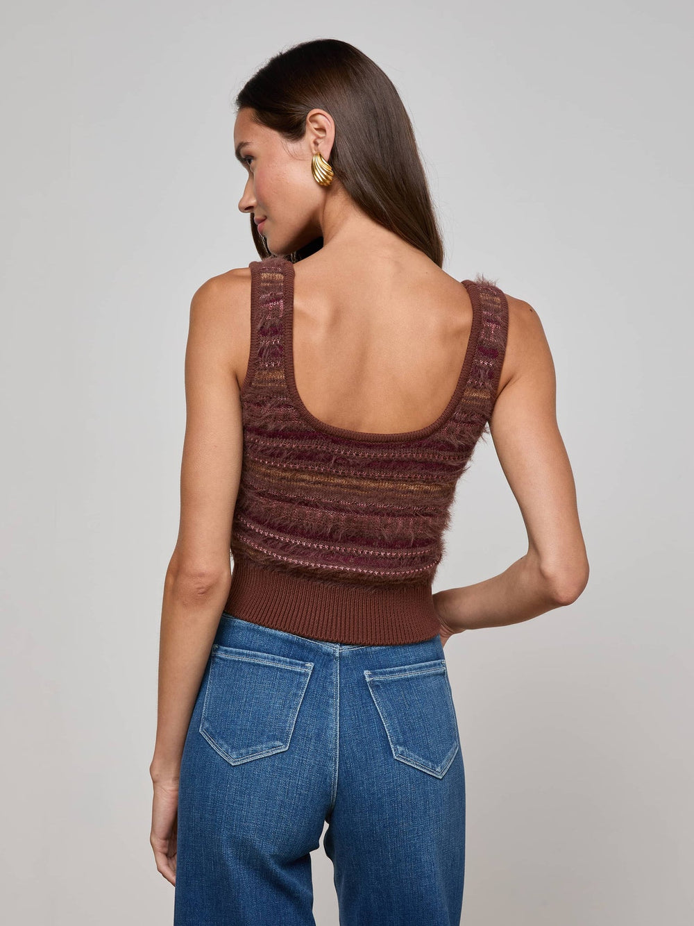 Galene Tank in Natural/Mauve Multi