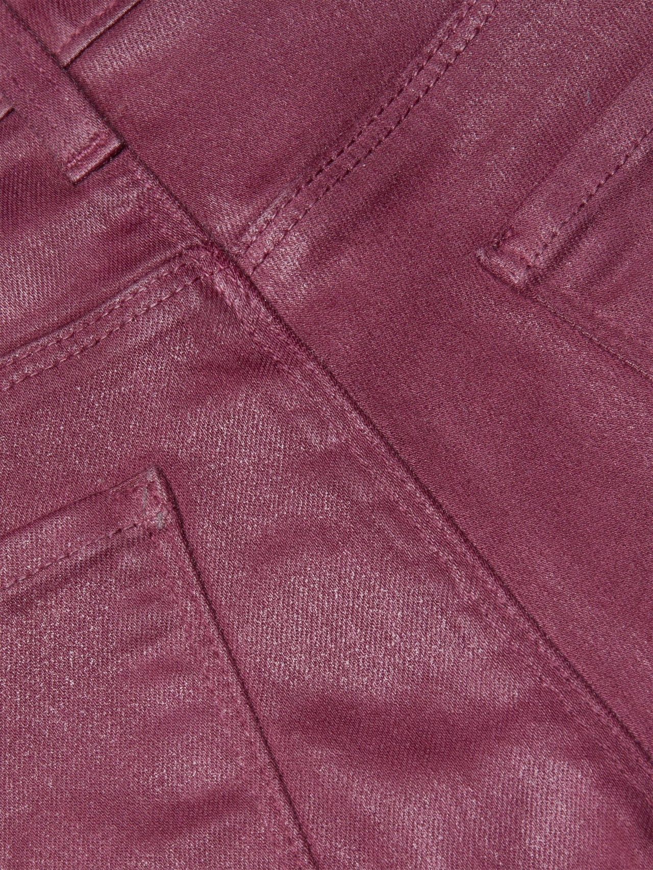 Kendra Coated Cropped Flare Jean in Deep Mauve Coated