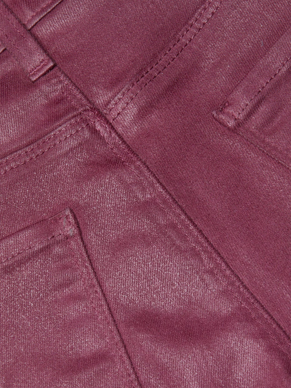 Kendra Coated Cropped Flare Jean in Deep Mauve Coated