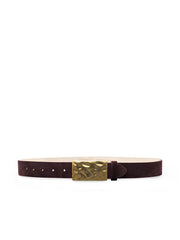 Chara Suede Belt in Burgundy