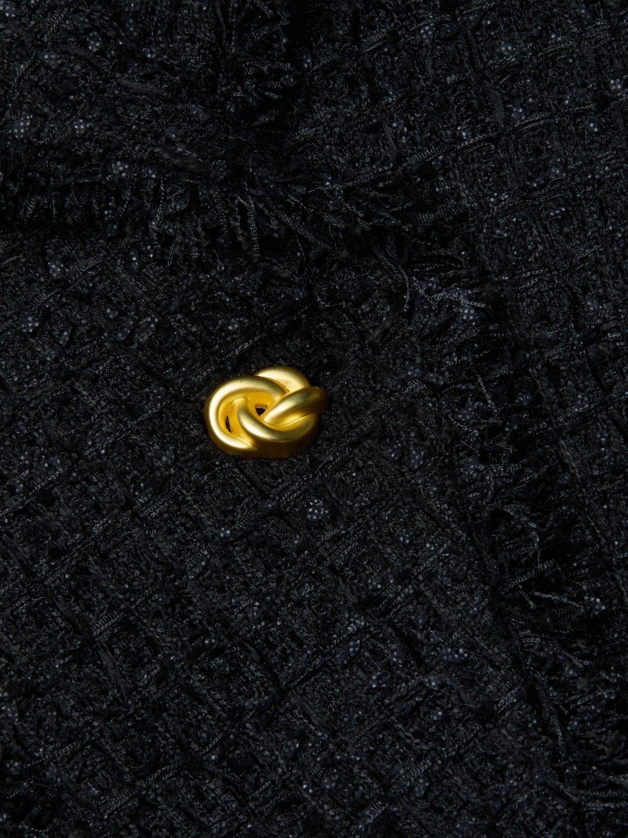 Kaisley Frayed Trim Blazer in Black