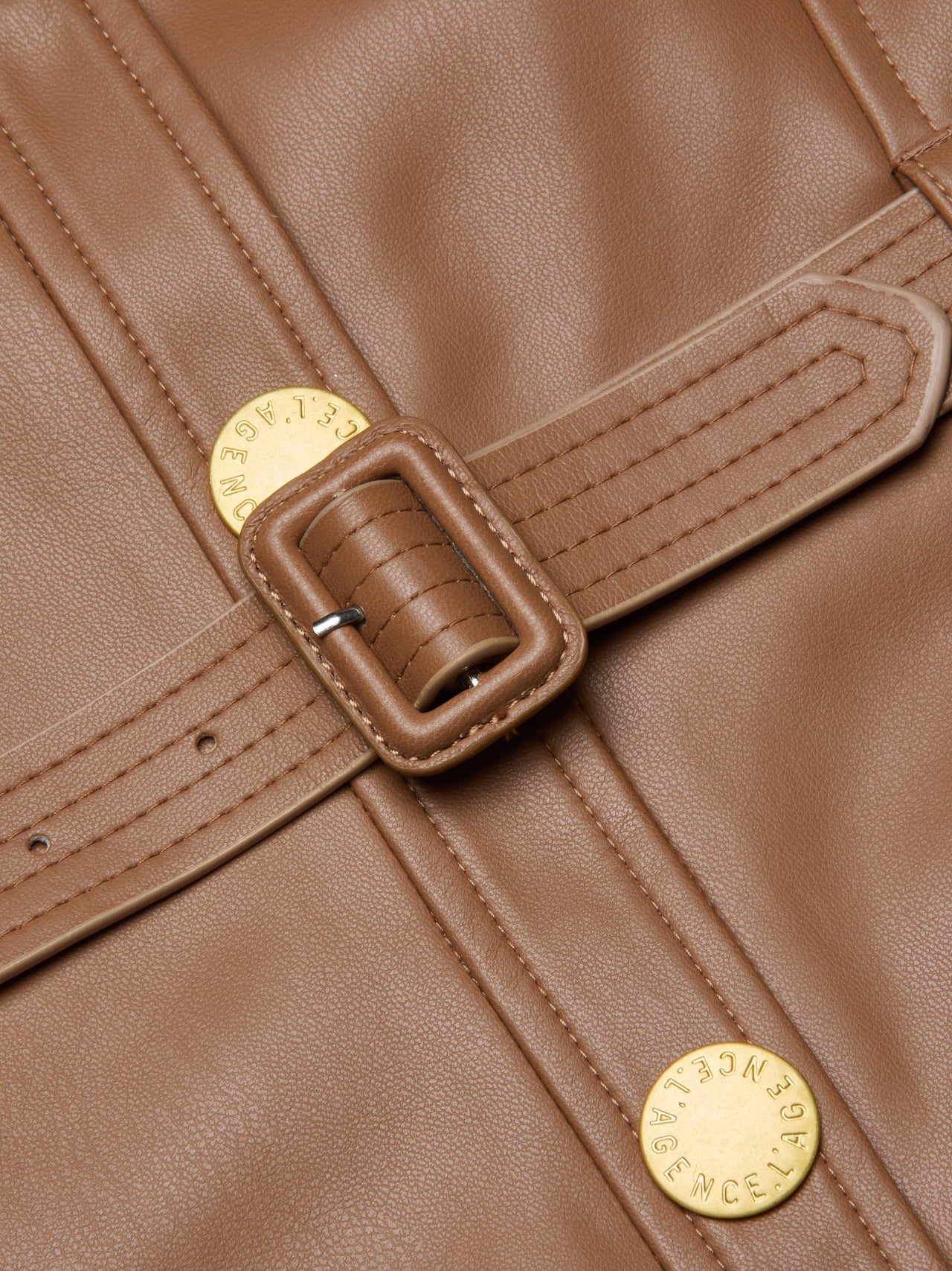 Ronin Vegan Leather Dress in Soft Cognac