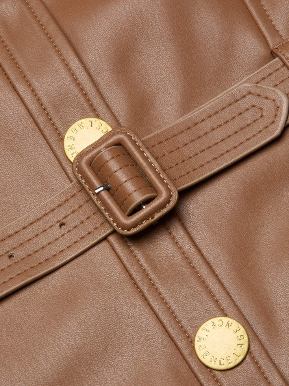 Ronin Vegan Leather Dress in Soft Cognac