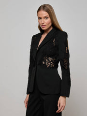 Clementine Lace Blazer in Black