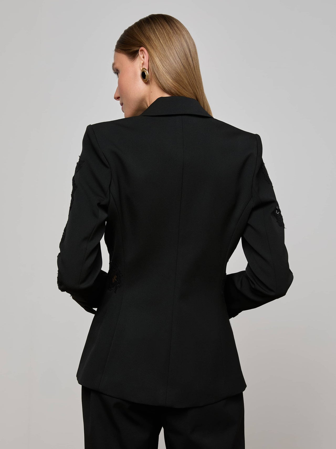 Clementine Lace Blazer in Black