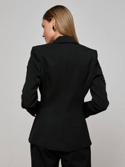 Clementine Lace Blazer in Black
