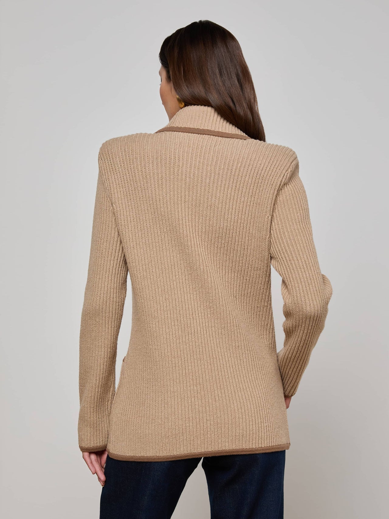 Ranch Knit Blazer in Natural/Brown