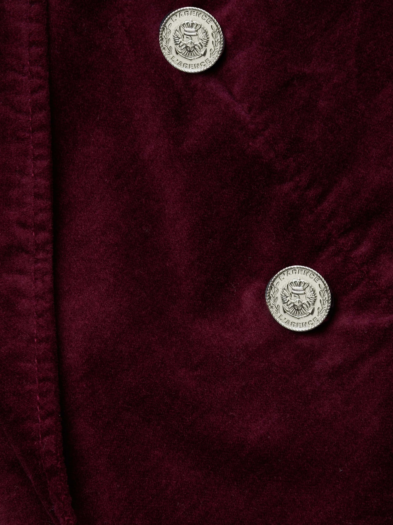 Wayne Velvet Blazer in Dark Port