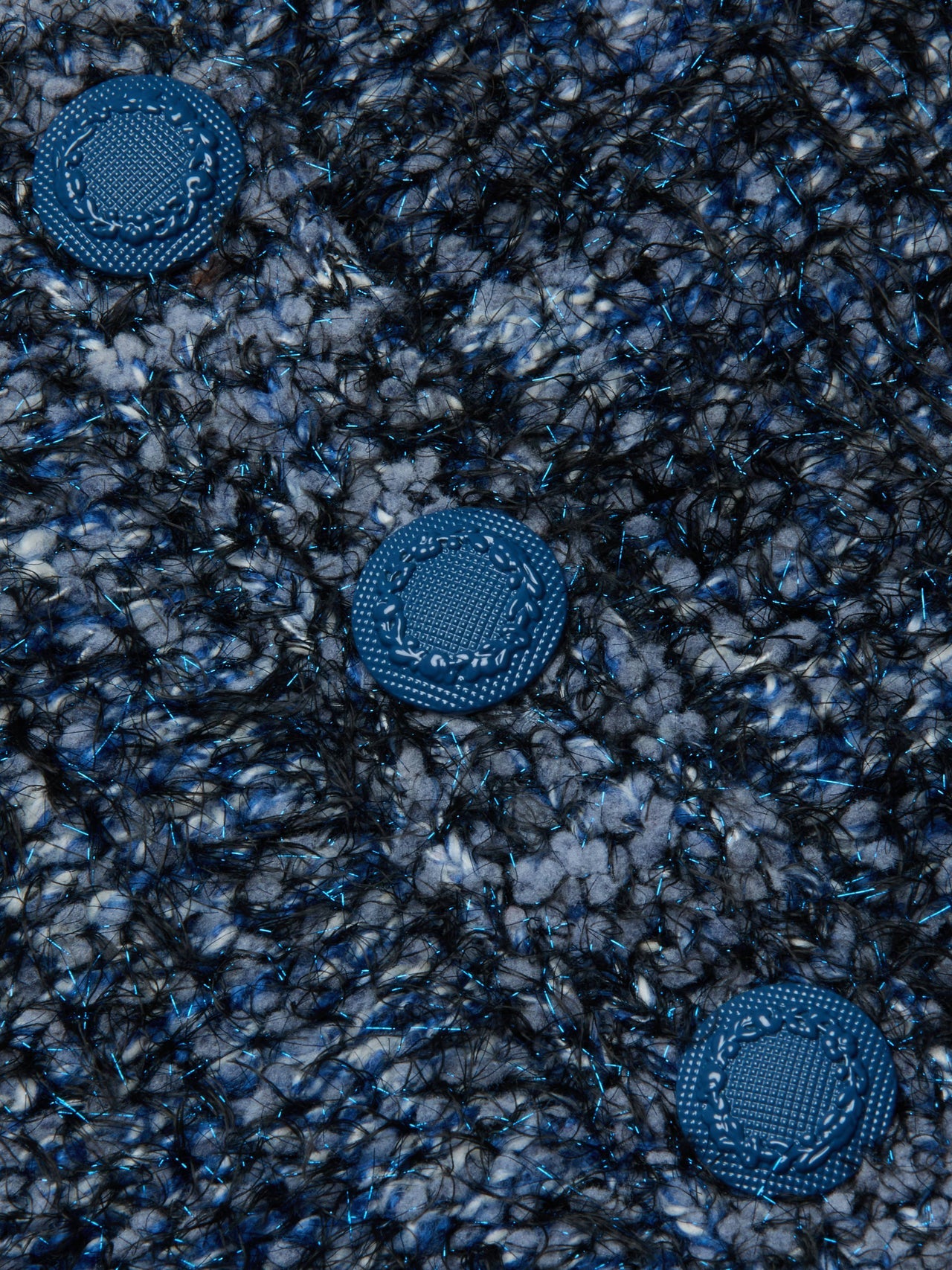 Una Knit Cardigan in Stone Blue Multi