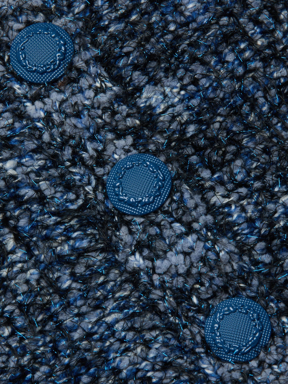Una Knit Cardigan in Stone Blue Multi