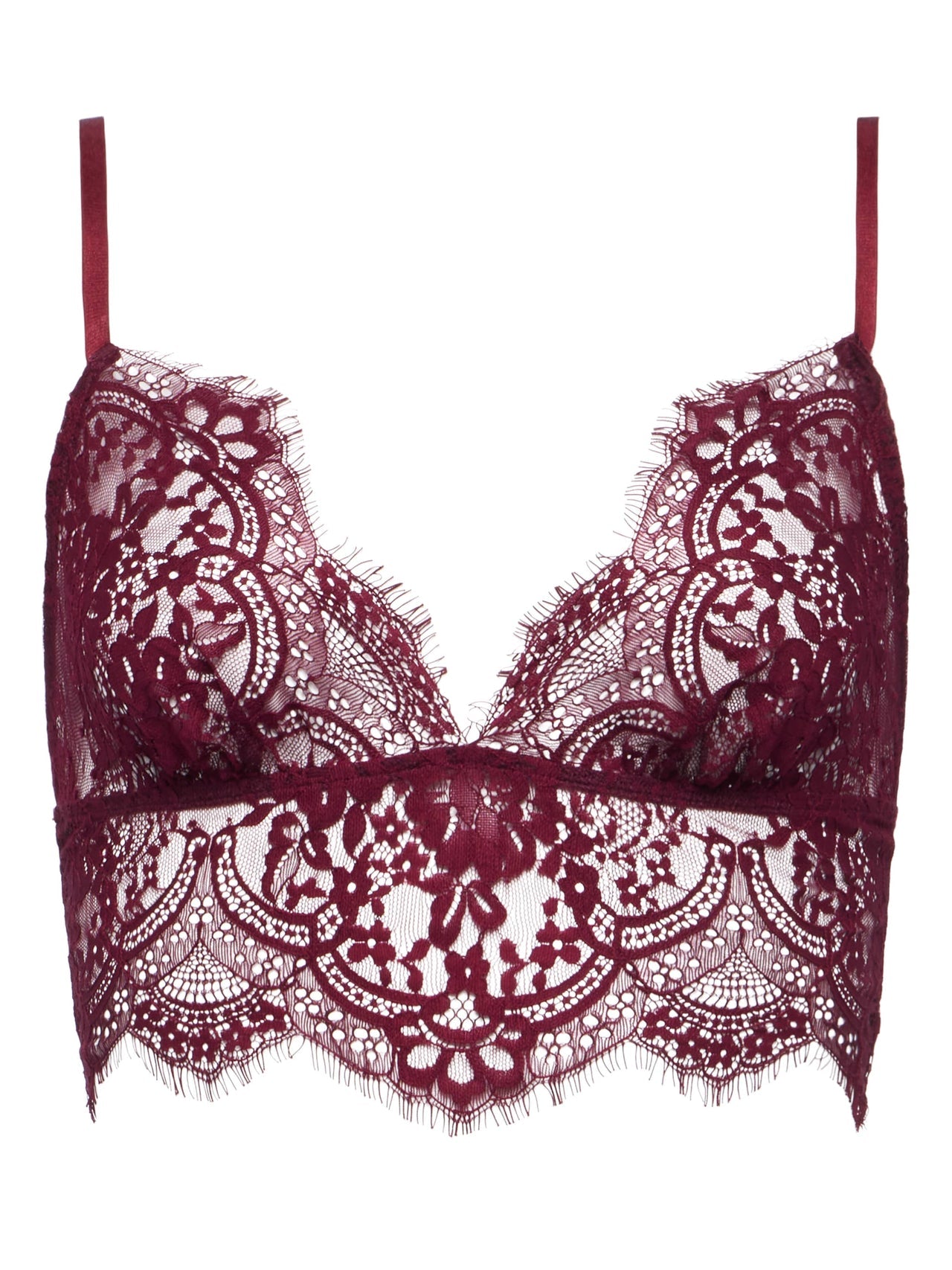 Aislin Lace Bralette in Dark Port