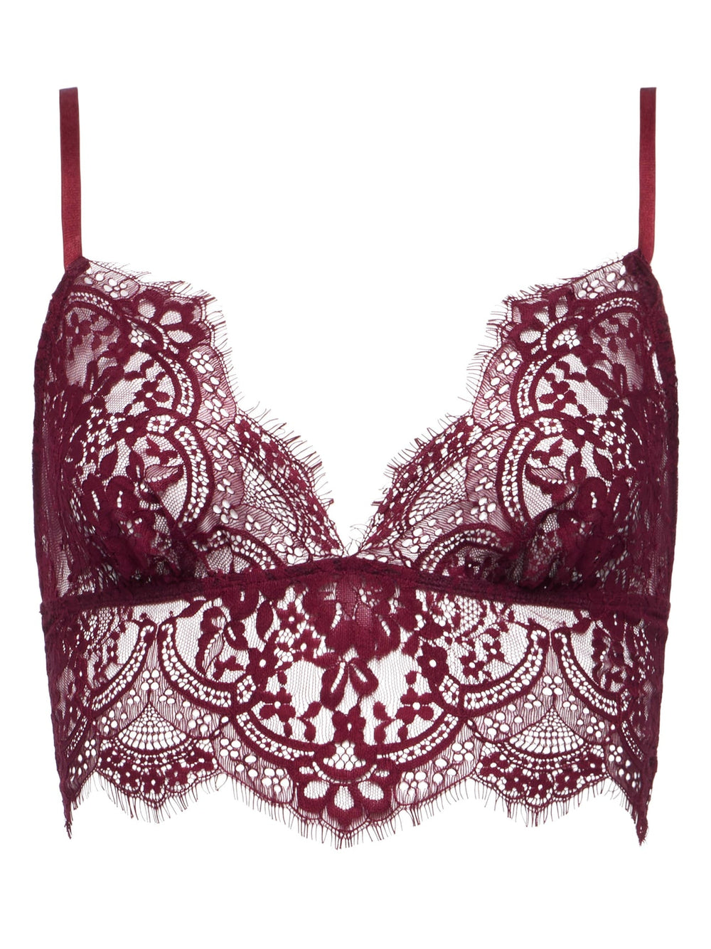 Aislin Lace Bralette in Dark Port