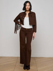 Koda Fringe Jean Jacket in Brown