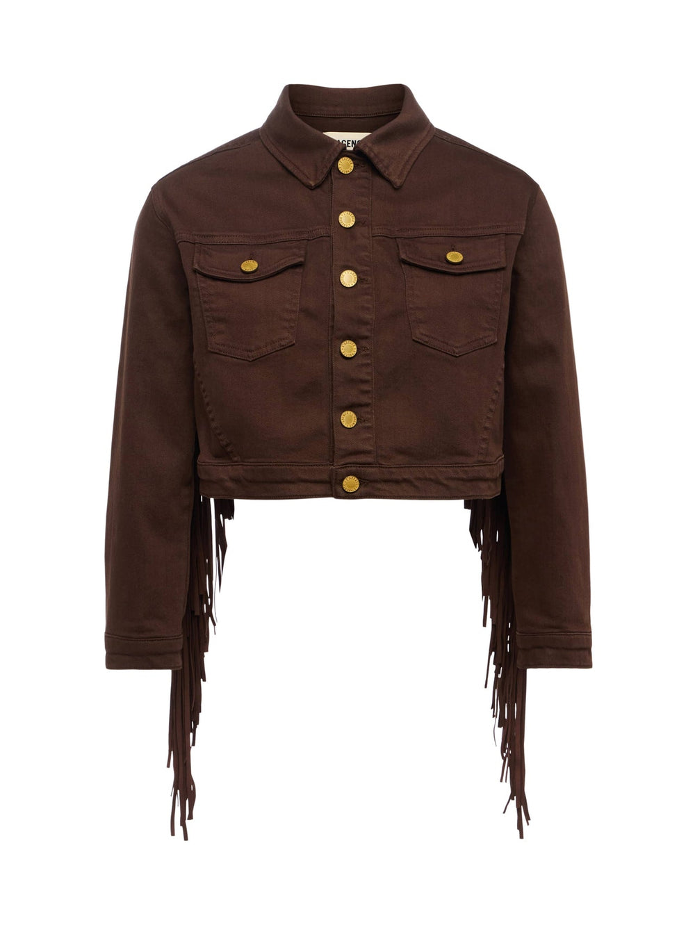 Koda Fringe Jean Jacket in Brown
