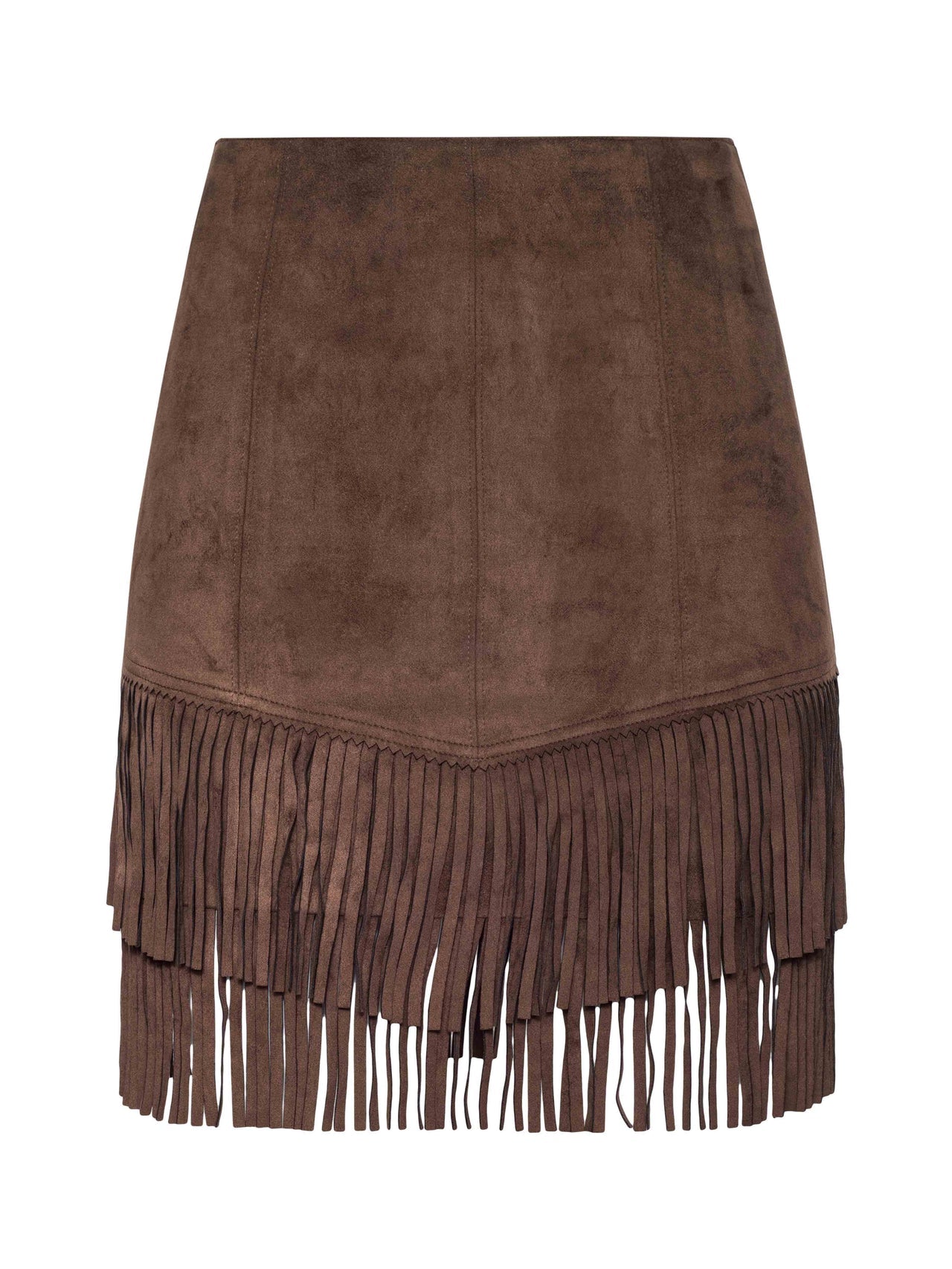 Lyle Vegan Suede Mini Skirt in Carafe Brown