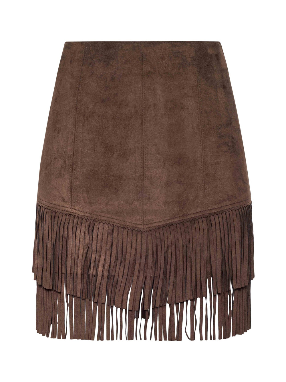 Lyle Vegan Suede Mini Skirt in Carafe Brown