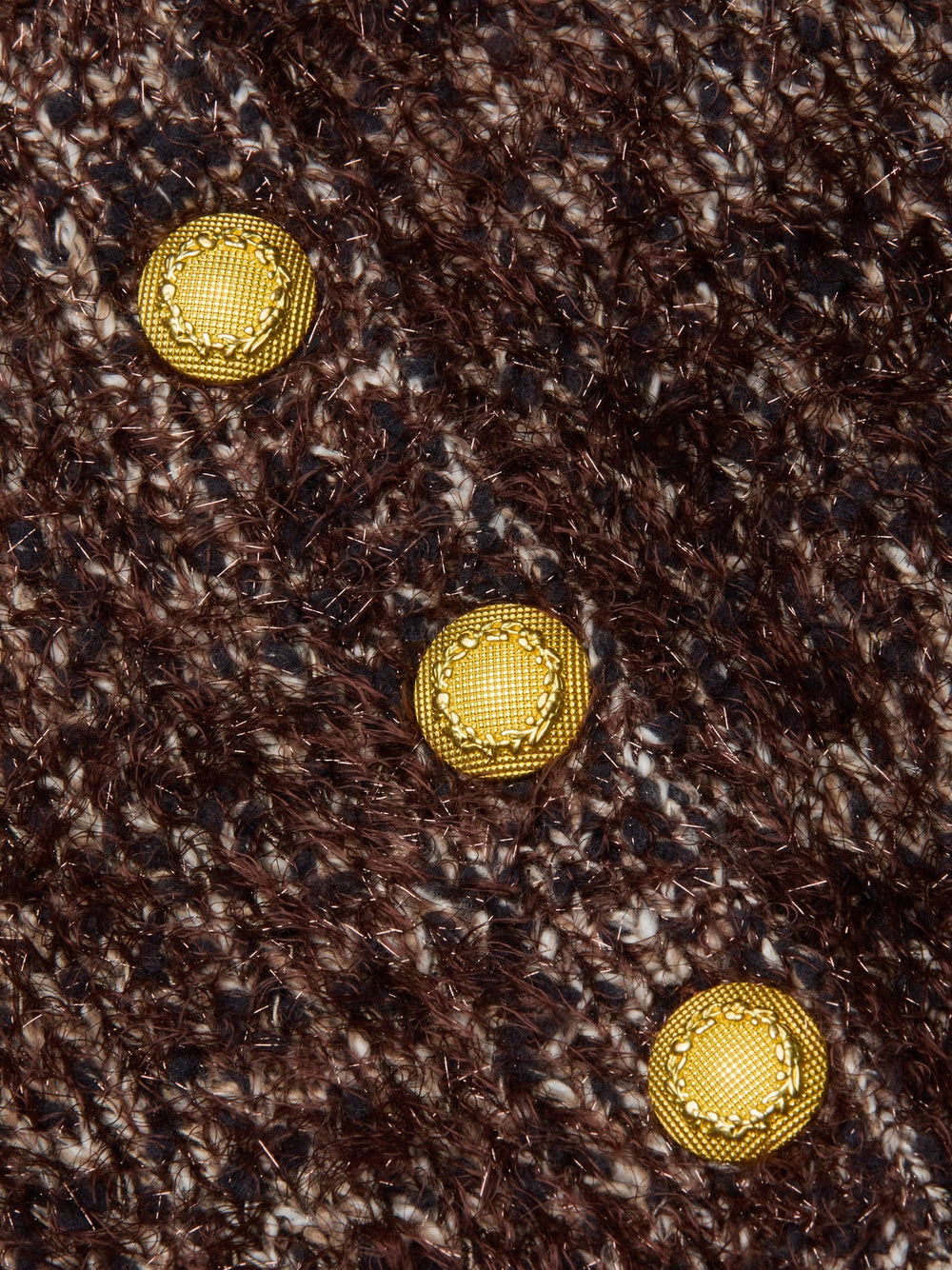 Una Knit Cardigan in Chocolate Multi