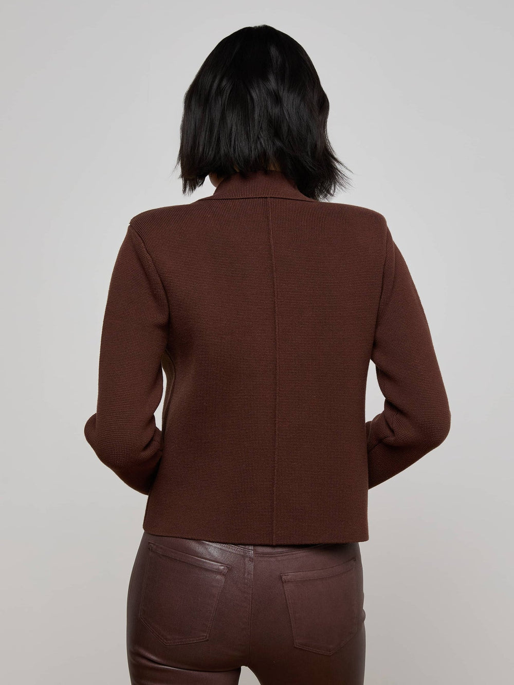 Madilyn Knit Jacket in Chocolate/Gold