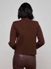 Madilyn Knit Jacket in Chocolate/Gold