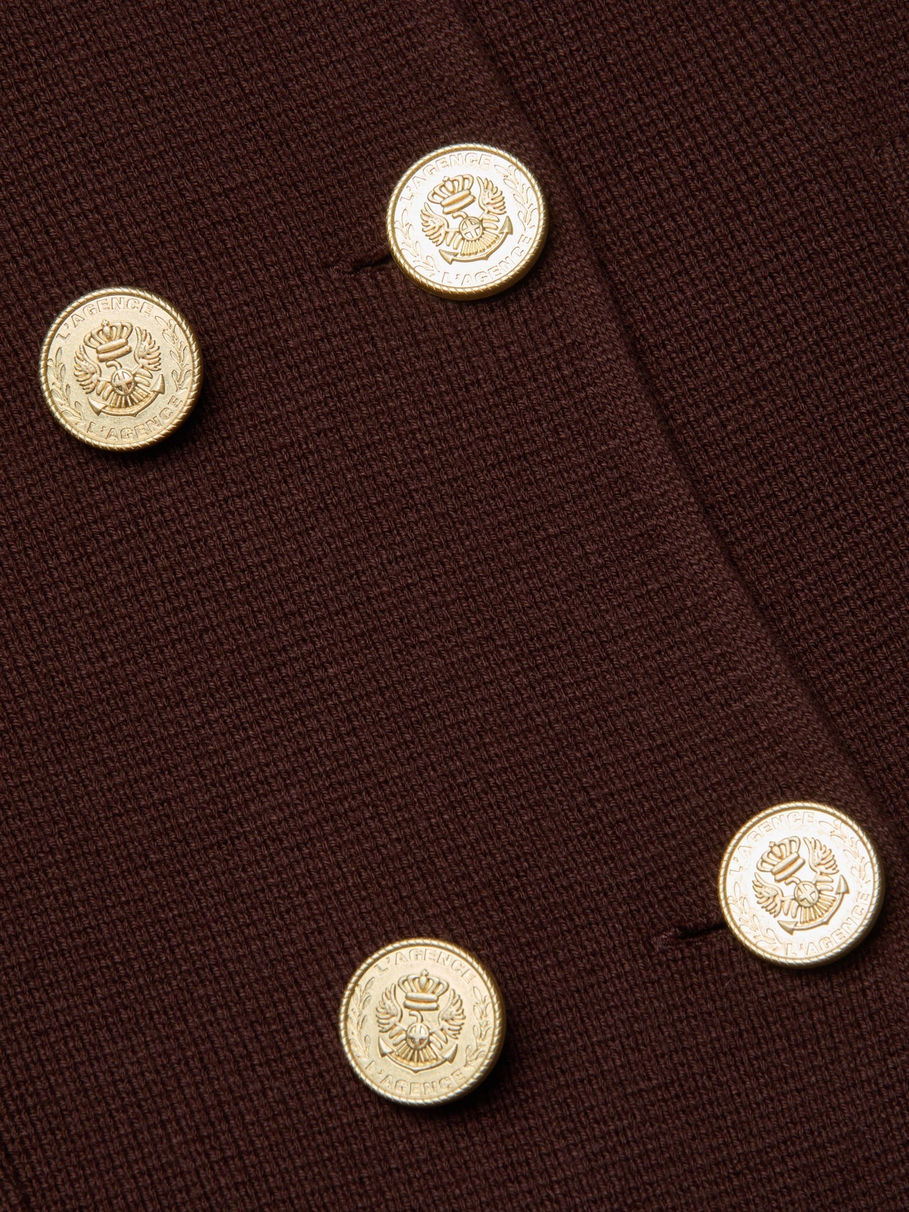 Madilyn Knit Jacket in Chocolate/Gold