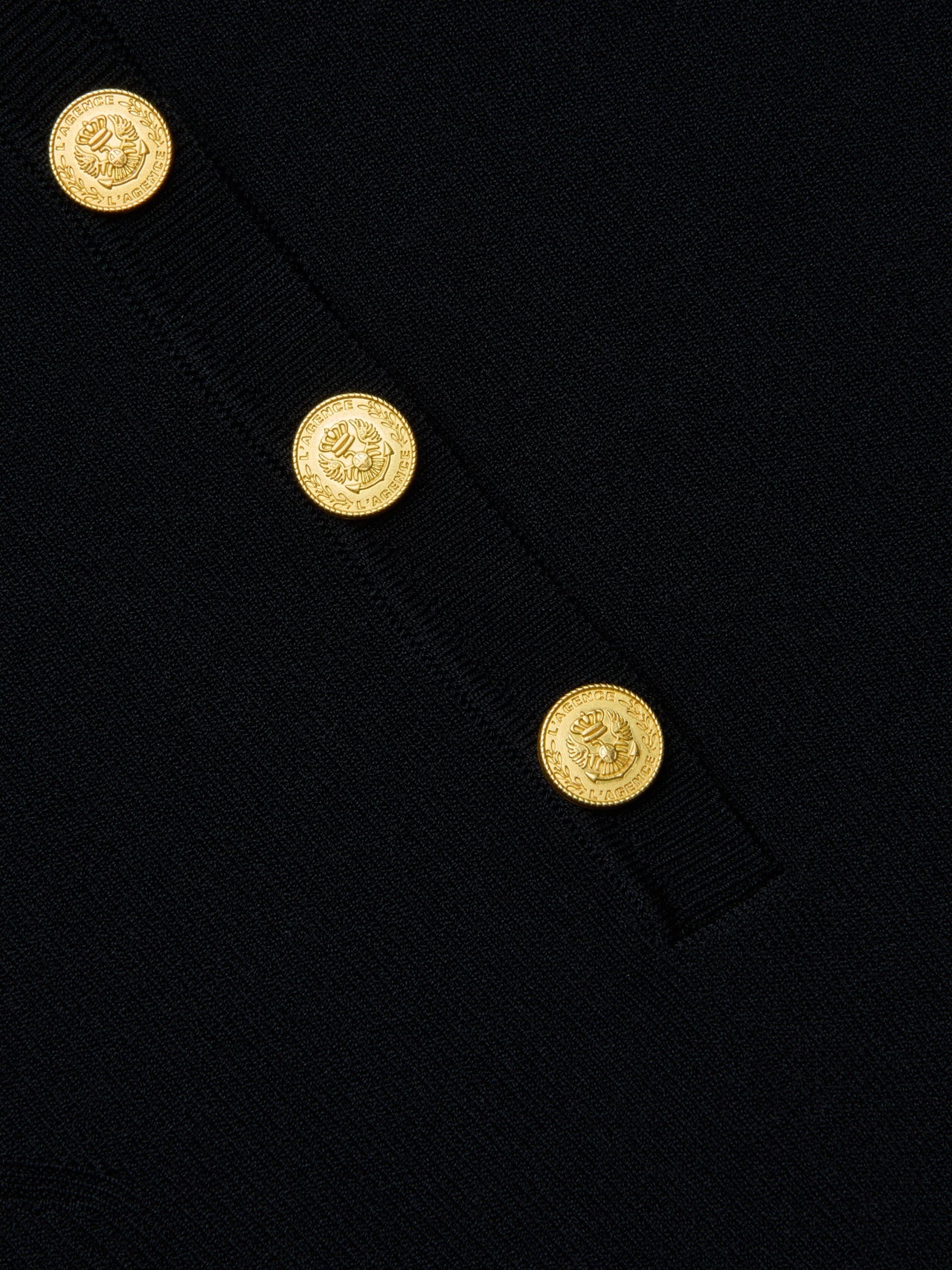 Elisabetta Knit Bodysuit in Black/Gold