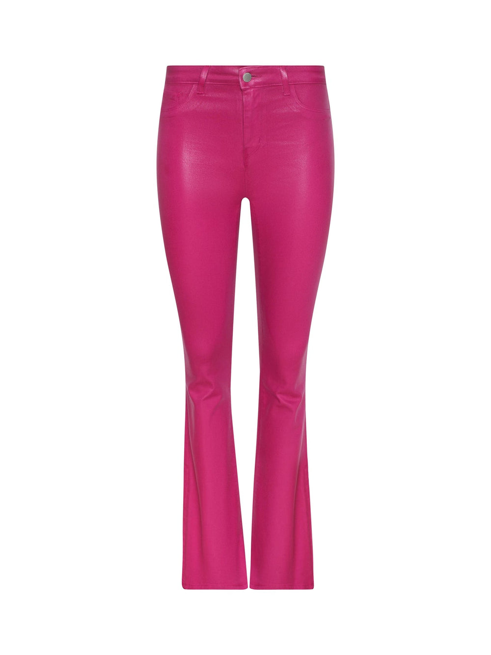 Marty Coated Flare Jean in Pink Coated