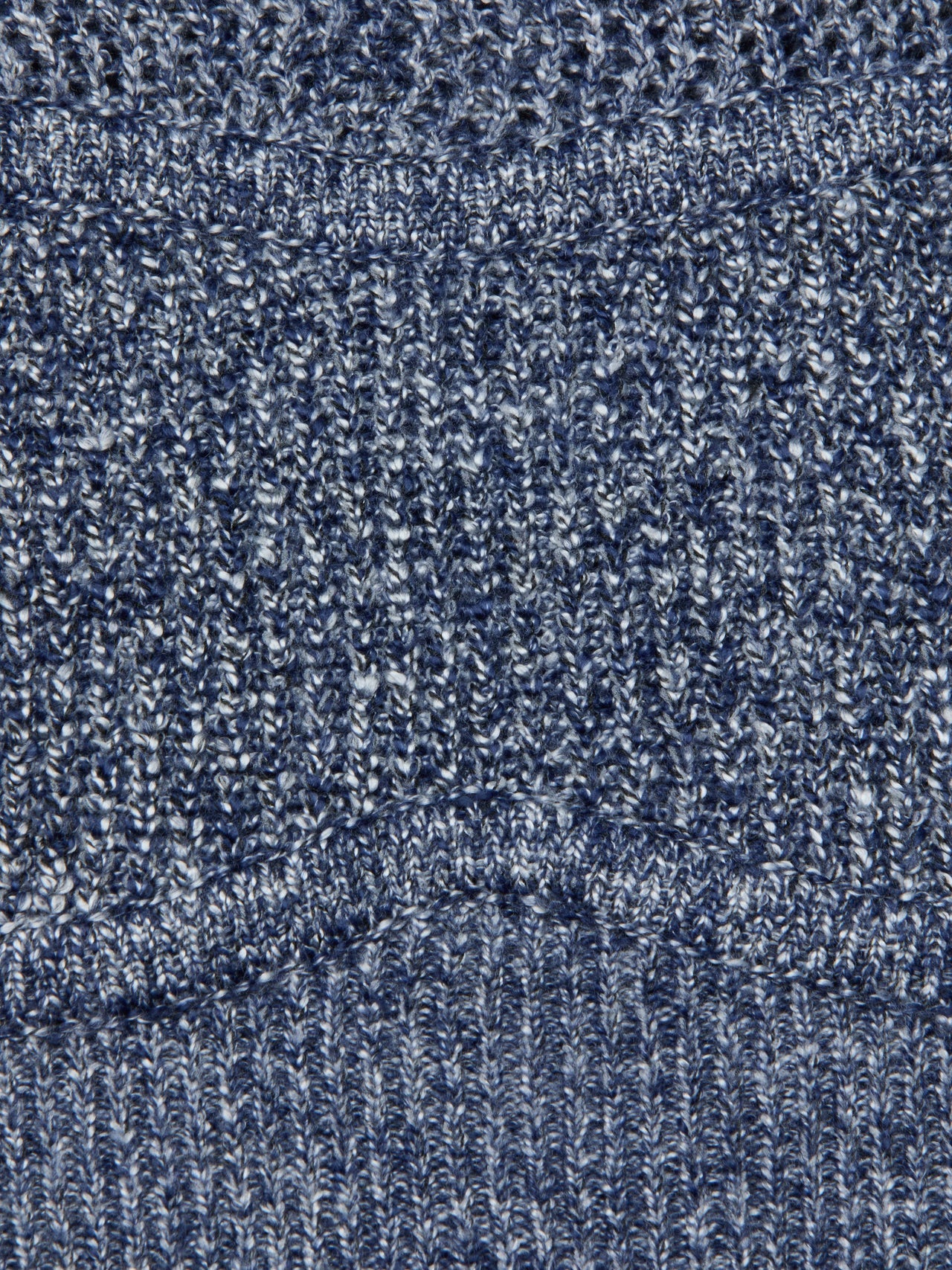 Maddison Fringed Turtleneck in Denim Blue
