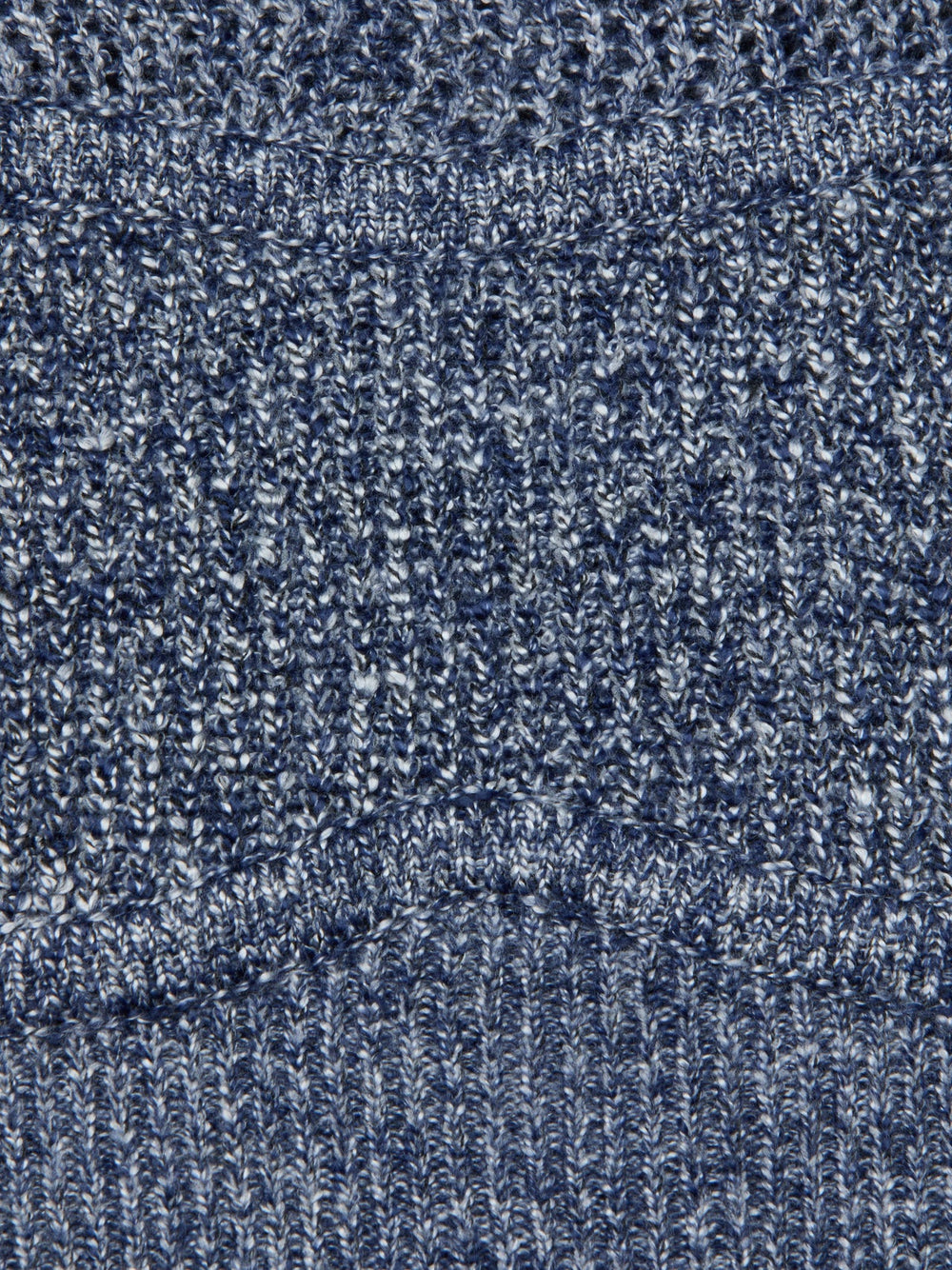 Maddison Fringed Turtleneck in Denim Blue