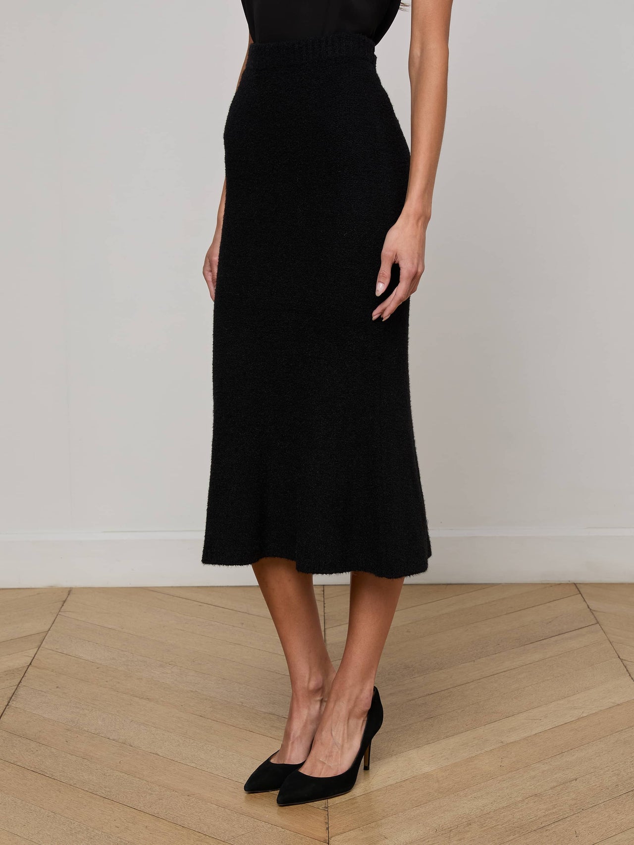 Salem Knit Skirt in Black