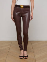 Marguerite Coated Skinny Jean in Chocolate Coated