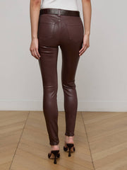 Marguerite Coated Skinny Jean in Chocolate Coated