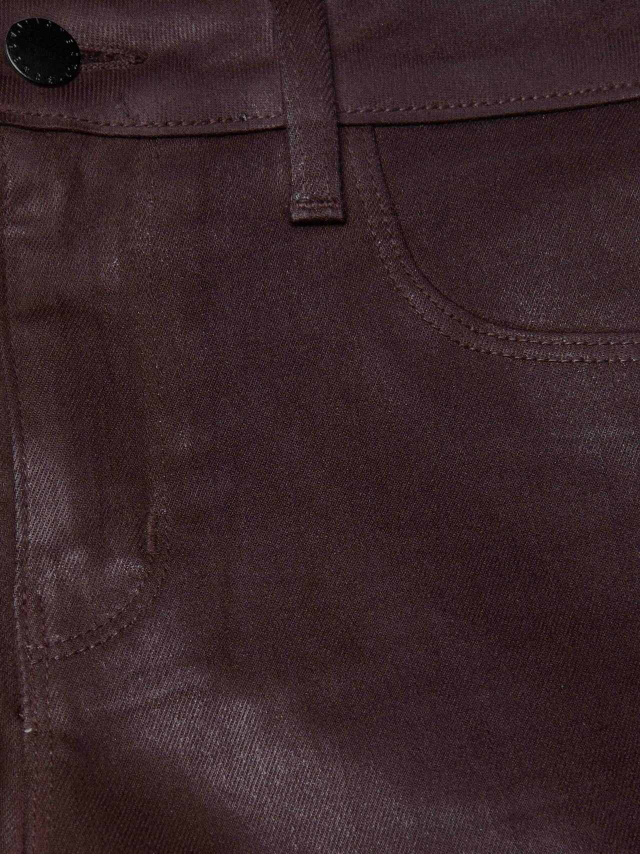 Marguerite Coated Skinny Jean in Chocolate Coated