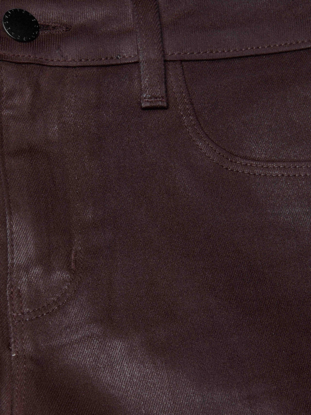 Marguerite Coated Skinny Jean in Chocolate Coated