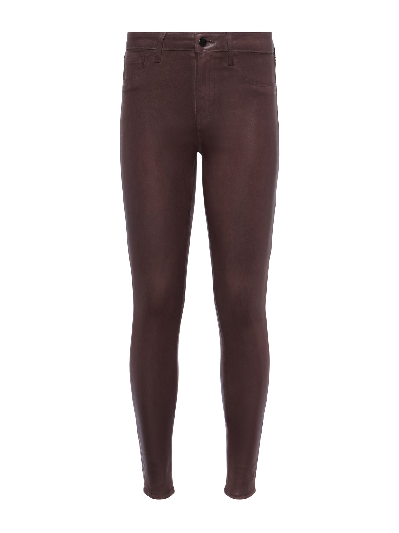 Marguerite Coated Skinny Jean in Chocolate Coated