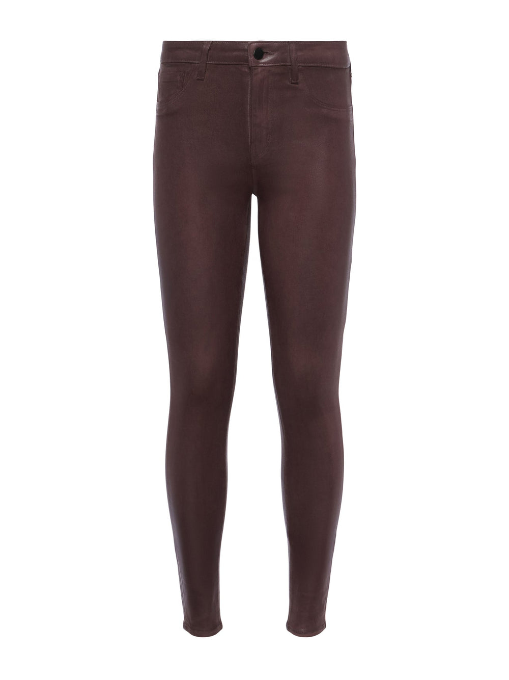 Marguerite Coated Skinny Jean in Chocolate Coated