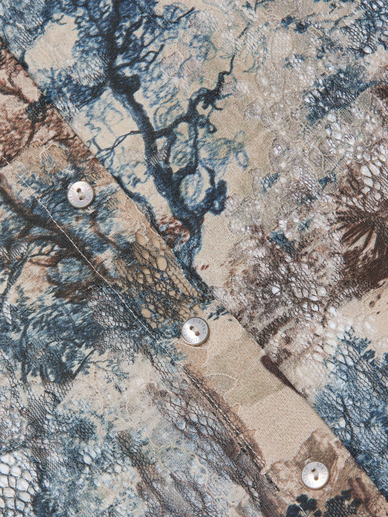 Maia Printed Lace Blouse in Tan Multi Western Toile