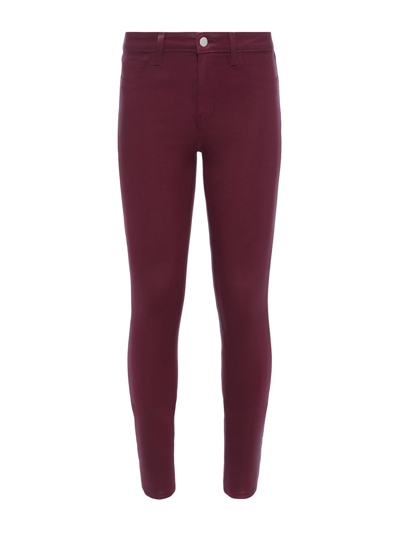 Marguerite Coated Skinny Jean in Dark Port Coated