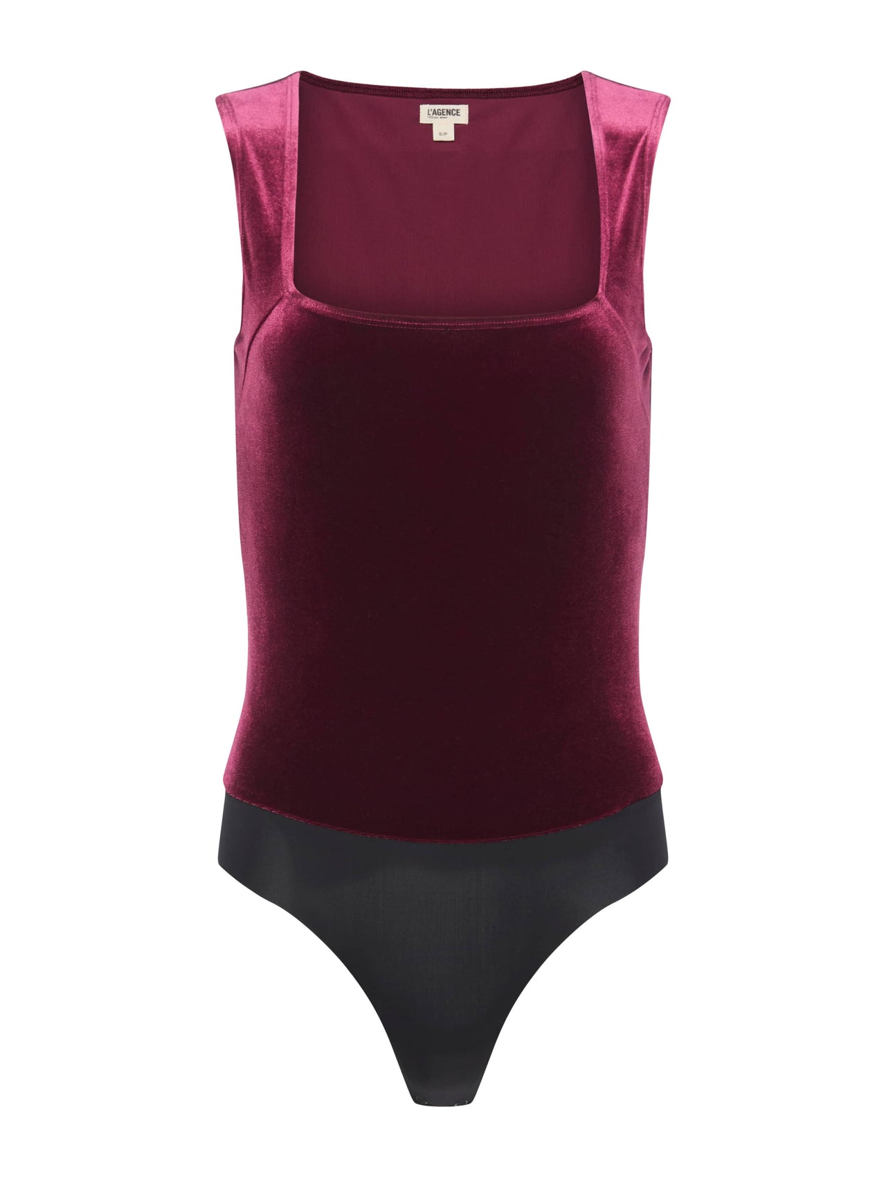 Molly Velvet Bodysuit in Dark Port