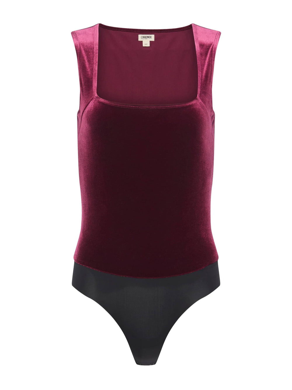 Molly Velvet Bodysuit in Dark Port
