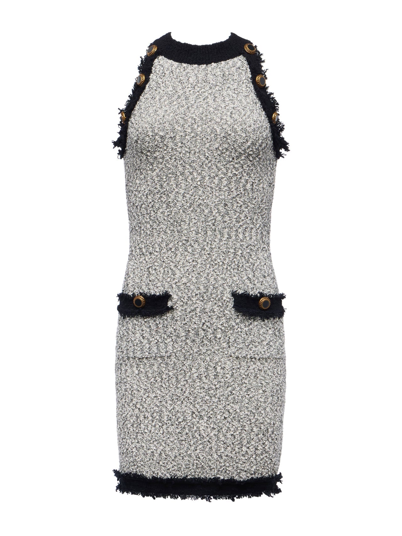 Alanna Knit Dress in White/Black