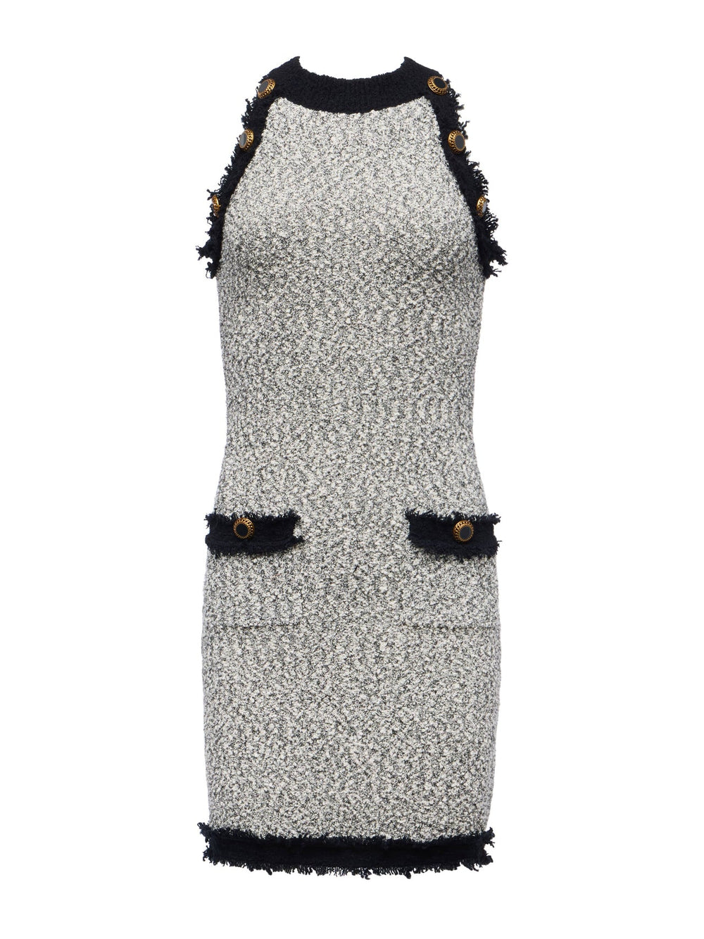 Alanna Knit Dress in White/Black