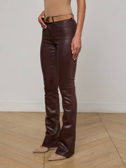 Selma Coated Bootcut Jean in Chocolate Coated