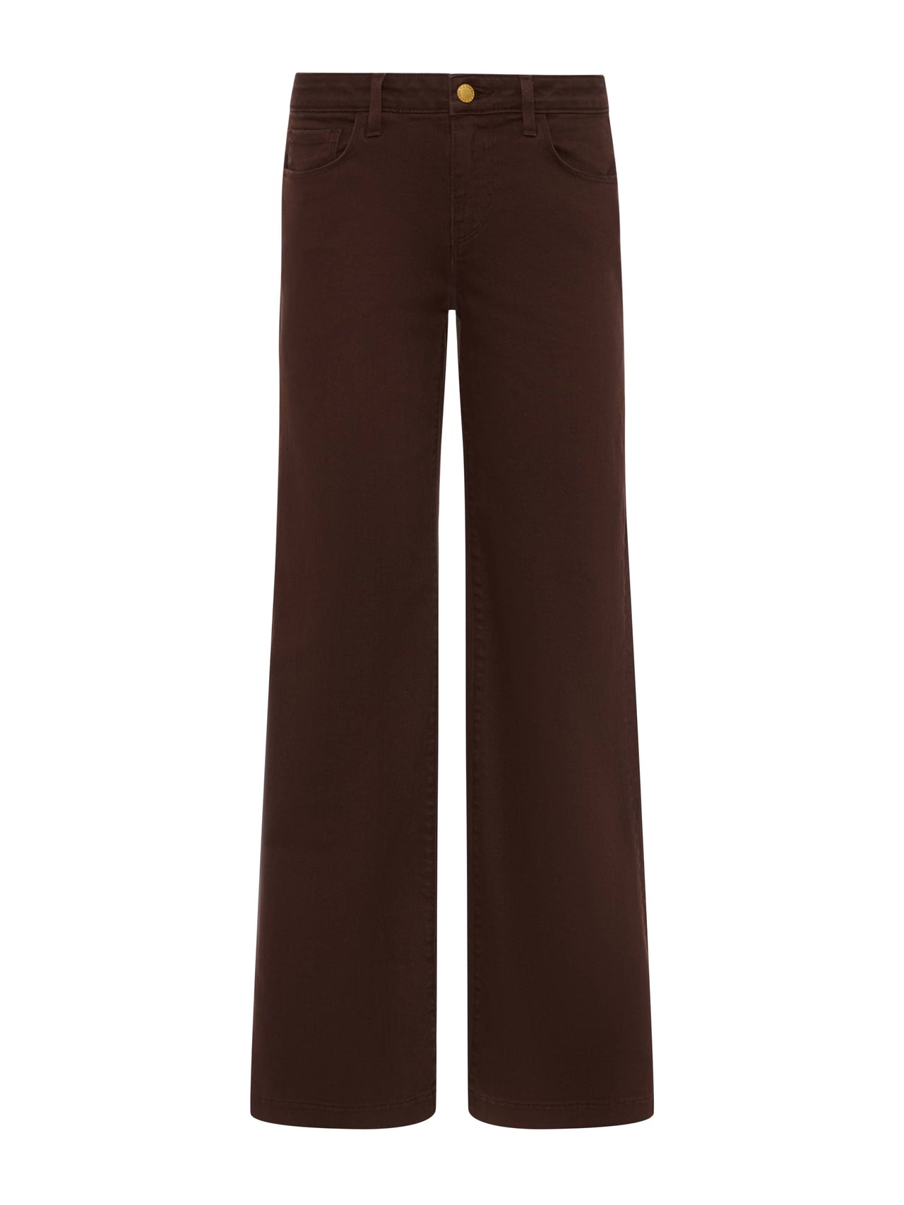 Joanne Low-Rise Wide-Leg Jean in Brown