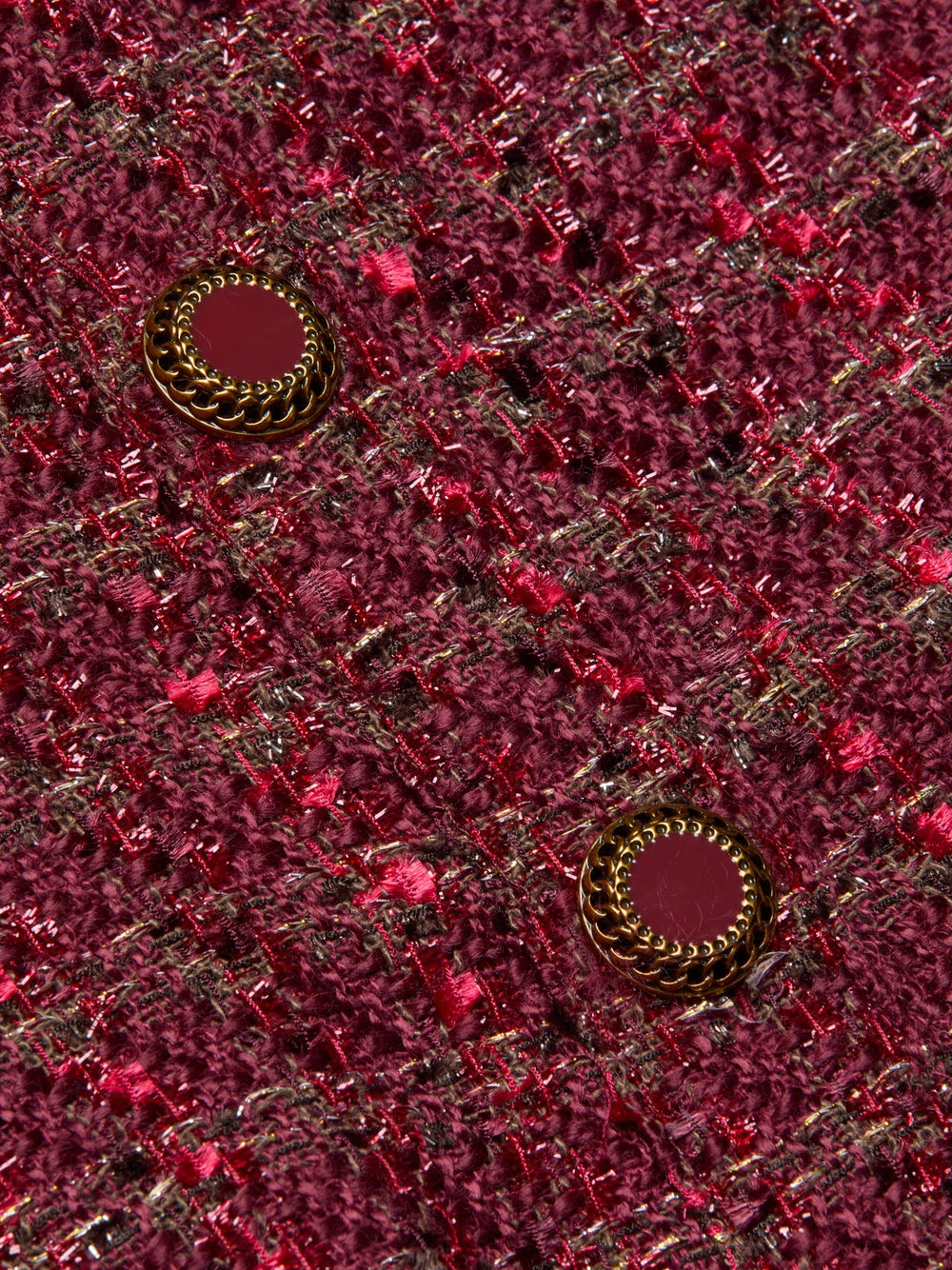 Cove Cropped Tweed Jacket in Brown/Black Cherry Multi Tweed