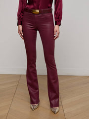Ruth Coated Straight-Leg Jean in Dark Port Coated